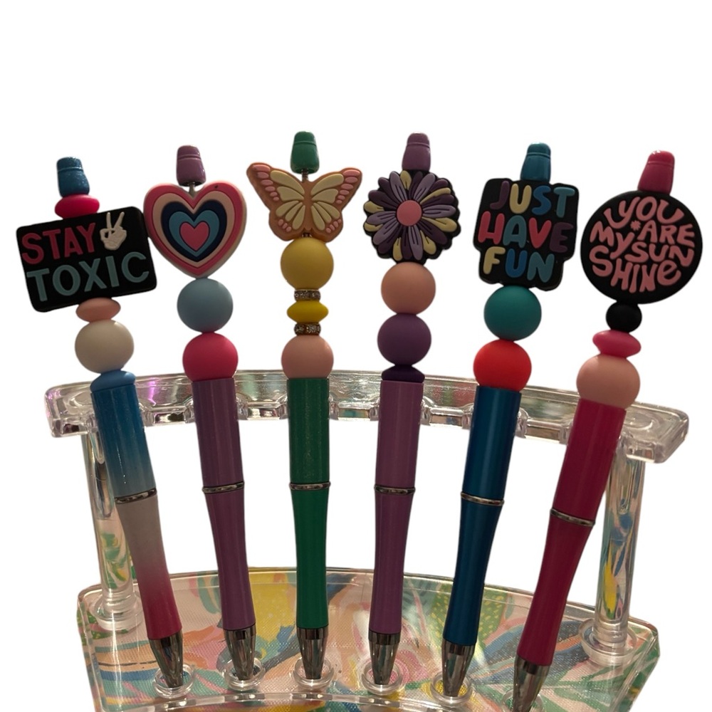 Colorful Beaded Pens Set